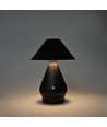 Wiederaufladbare LED Tischleuchte - Schwarz, Ø16cm, 21,5cm hoch, Touch dimmbar, 3in1, IP20