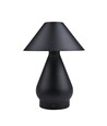 Wiederaufladbare LED Tischleuchte - Schwarz, Ø16cm, 21,5cm hoch, Touch dimmbar, 3in1, IP20