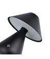 Wiederaufladbare LED Tischleuchte - Schwarz, Ø16cm, 21,5cm hoch, Touch dimmbar, 3in1, IP20