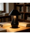 Wiederaufladbare LED Tischleuchte - Schwarz, Ø16cm, 21,5cm hoch, Touch dimmbar, 3in1, IP20