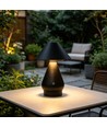 Wiederaufladbare LED Tischleuchte - Schwarz, Ø16cm, 21,5cm hoch, Touch dimmbar, 3in1, IP20