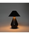 Wiederaufladbare LED Tischleuchte - Schwarz, Ø16cm, 21,5cm hoch, Touch dimmbar, 3in1, IP20
