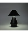 Wiederaufladbare LED Tischleuchte - Schwarz, Ø16cm, 21,5cm hoch, Touch dimmbar, 3in1, IP20
