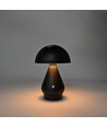 Wiederaufladbare LED-Tischleuchte - Schwarz, Ø15cm, 22cm hoch, Touch dimmbar, 3in1, IP20