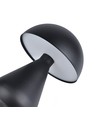Wiederaufladbare LED-Tischleuchte - Schwarz, Ø15cm, 22cm hoch, Touch dimmbar, 3in1, IP20