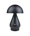 Wiederaufladbare LED-Tischleuchte - Schwarz, Ø15cm, 22cm hoch, Touch dimmbar, 3in1, IP20
