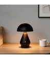 Wiederaufladbare LED-Tischleuchte - Schwarz, Ø15cm, 22cm hoch, Touch dimmbar, 3in1, IP20
