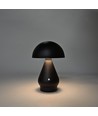 Wiederaufladbare LED-Tischleuchte - Schwarz, Ø15cm, 22cm hoch, Touch dimmbar, 3in1, IP20