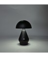 Wiederaufladbare LED-Tischleuchte - Schwarz, Ø15cm, 22cm hoch, Touch dimmbar, 3in1, IP20