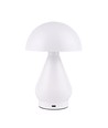 Wiederaufladbare LED Tischleuchte - Weiß, Ø15cm, 22cm hoch, Touch dimmbar, 3in1, IP20