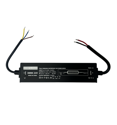 300W / 24V DC dimmbares Netzteil - 12,5A, IP67, Flicker free