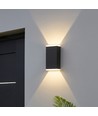 Solar-Wandleuchte, 2 Helligkeitsstufen - Warmweiß, 16x10cm, 3,7cm tief, IP44 Außen