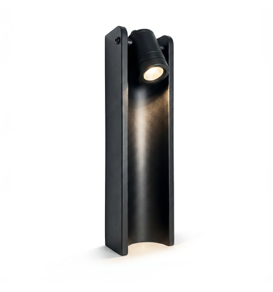 Schwarze verstellbare Gartenlampe - 7,5W, 40 cm, IP65 Außen, inkl. Leuchtmittel