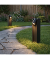 Schwarze verstellbare Gartenlampe - 7,5W, 40 cm, IP65 Außen, inkl. Leuchtmittel