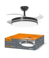 60W LED Deckenleuchte mit Ventilator - CCT, Schwarz, inkl. Fernbedienung
