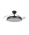 60W LED Deckenleuchte mit Ventilator - CCT, Schwarz, inkl. Fernbedienung