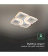 70W LED Deckenleuchte dimmbar - CCT 3-in-1, Weiß, inkl. Fernbedienung, dekorative Deckenlampe
