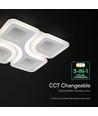 70W LED Deckenleuchte dimmbar - CCT 3-in-1, Weiß, inkl. Fernbedienung, dekorative Deckenlampe