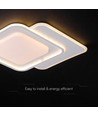 V-Tac 60W LED Deckenleuchte - CCT 3-in-1, dimmbar, weiß, inkl. Fernbedienung