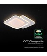 V-Tac 60W LED Deckenleuchte - CCT 3-in-1, dimmbar, weiß, inkl. Fernbedienung