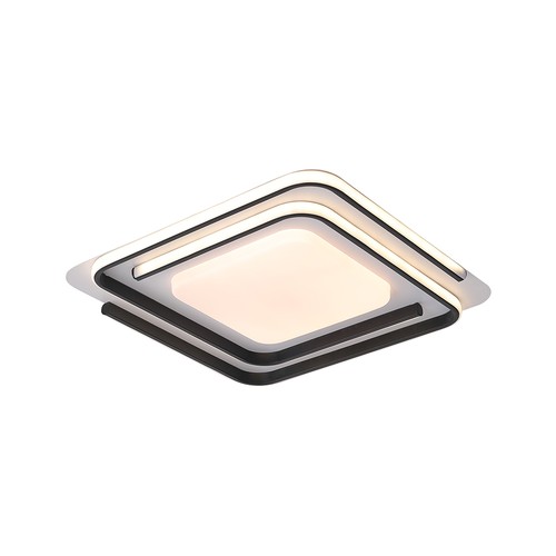 60W LED Design Deckenleuchte - CCT 3-in-1, dimmbar mit Fernbedienung, weiß/schwarzer Rand