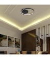 V-Tac 70W LED Deckenleuchte dimmbar - CCT 3-in-1, schwarz, inkl. Fernbedienung, Ø50cm