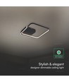 V-Tac 70W LED Deckenleuchte - CCT 3-in-1, dimmbar, Schwarz, inkl. Fernbedienung