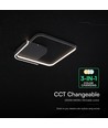 V-Tac 70W LED Deckenleuchte - CCT 3-in-1, dimmbar, Schwarz, inkl. Fernbedienung