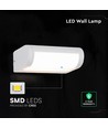V-Tac 10W LED Wandleuchte - Weiß, IP65, Cree Chip, 3000K, 6 Jahre Garantie