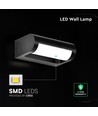 V-Tac 10W LED Wandleuchte - Schwarz, IP65, Cree Chip, 3000K, 6 Jahre Garantie