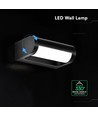 V-Tac 10W LED Wandleuchte - Schwarz, IP65, Cree Chip, 3000K, 6 Jahre Garantie
