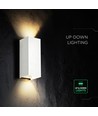 10W LED Wandleuchte - 3-in-1 CCT, IP65, weiß, Up/Down Light