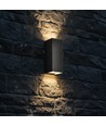 V-Tac 10W LED Wandleuchte 3-in-1 - Schwarzes Gehäuse, IP65, Up/Down Light, inkl. Leuchtmittel