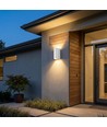 10W LED Wandleuchte - 3-in-1 CCT, weißes Gehäuse, IP65, Up/Down Light
