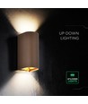 10W LED Wandleuchte 3-in-1 - Corten Gehäuse, IP65, Up/Down Light, inkl. Leuchtmittel