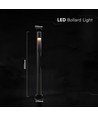 V-Tac 11W LED Gartenleuchte - Schwarz, IP65, 3000K, Cree Chip, 6 Jahre Garantie