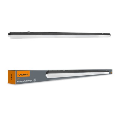 150cm 50W LED-Wannenleuchte Schwarz - IP65, 5000K, durchverdrahtet