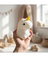 MOCHI Einhorn Nachtlicht aus weichem Silikon - aufladbar, Farbwechsel + Warmweiß