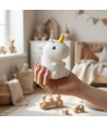 MOCHI Einhorn Nachtlicht aus weichem Silikon - aufladbar, Farbwechsel + Warmweiß
