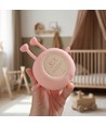 MOCHI Pfirsich Nachtlicht aus weichem Silikon - aufladbar, Touch-dimmbar