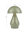 Wiederaufladbare LED-Tischleuchte - Grün, Ø15cm, 22cm hoch, Touch-dimmbar, 3-in-1, IP20