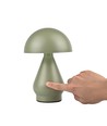 Wiederaufladbare LED-Tischleuchte - Grün, Ø15cm, 22cm hoch, Touch-dimmbar, 3-in-1, IP20