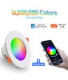 6er Set RGB+CCT Smart Home Downlight - 5W LED, Bluetooth, Fernbedienung, Google Home & Alexa kompatibel