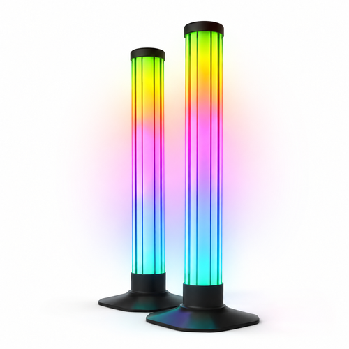 2er-Set RGBIC Tischlampen - 33 cm, 360° Lichteffekt