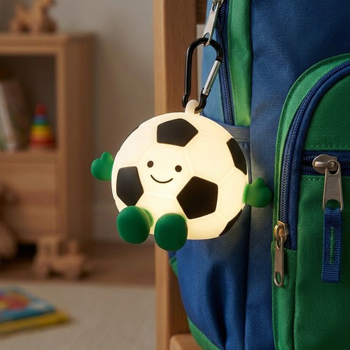 MOCHI Fußball Nachtlicht aus weichem Silikon - aufladbar, Farbwechsel + Warmweiß