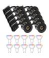 10er-Set Zigbee Einbaustrahler Inno88 - Inkl. Hue-kompatible GU10, Schwarz, IP44, für Isolierung geeignet