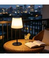 Wiederaufladbare RGBW LED-Tischleuchte mit Solar - Weiß, Fernbedienung