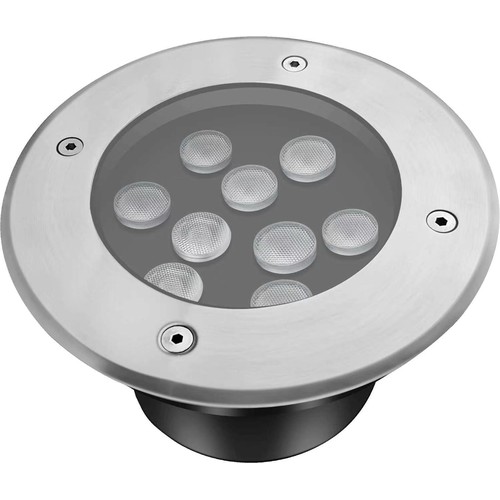 LEDlife Bodeneinbaustrahler - 9W, rund, Edelstahl, 24V AC/DC