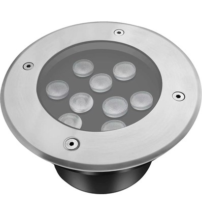 LEDlife Bodeneinbaustrahler - 9W, rund, Edelstahl, 24V AC/DC