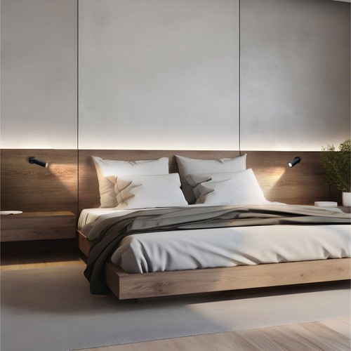 Mini GU10 Wandspot mit Schalter, Schwarz - ohne Leuchtmittel